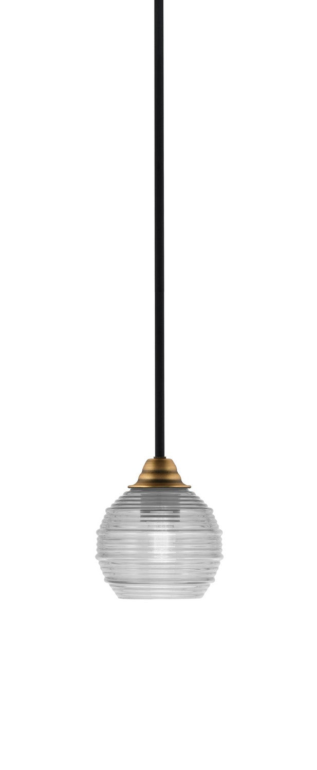 Toltec Paramount 3401-MBBR-5110 Pendant Light - Matte Black & Brass