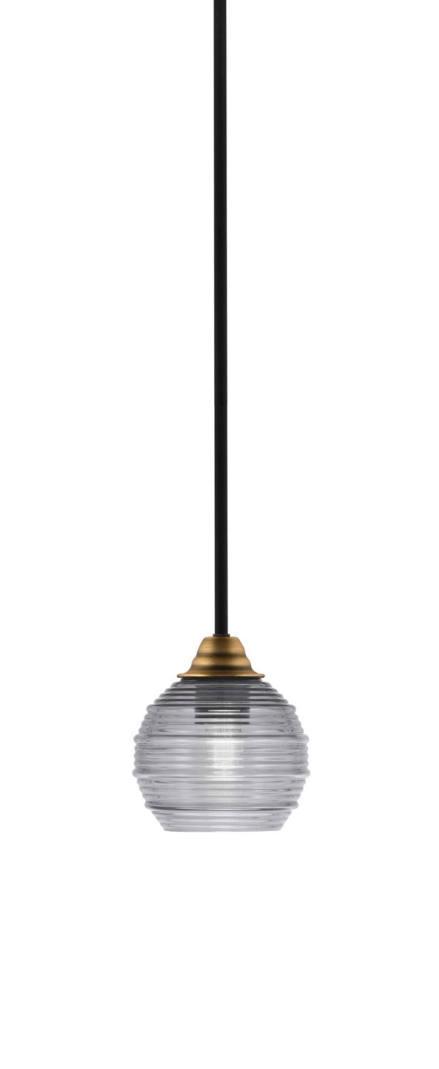 Toltec Paramount 3401-MBBR-5112 Pendant Light - Matte Black & Brass
