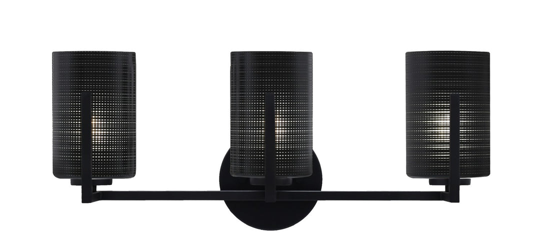 Toltec Atlas 4513-MB-4069 Bath Vanity Light 21 in. wide - Matte Black