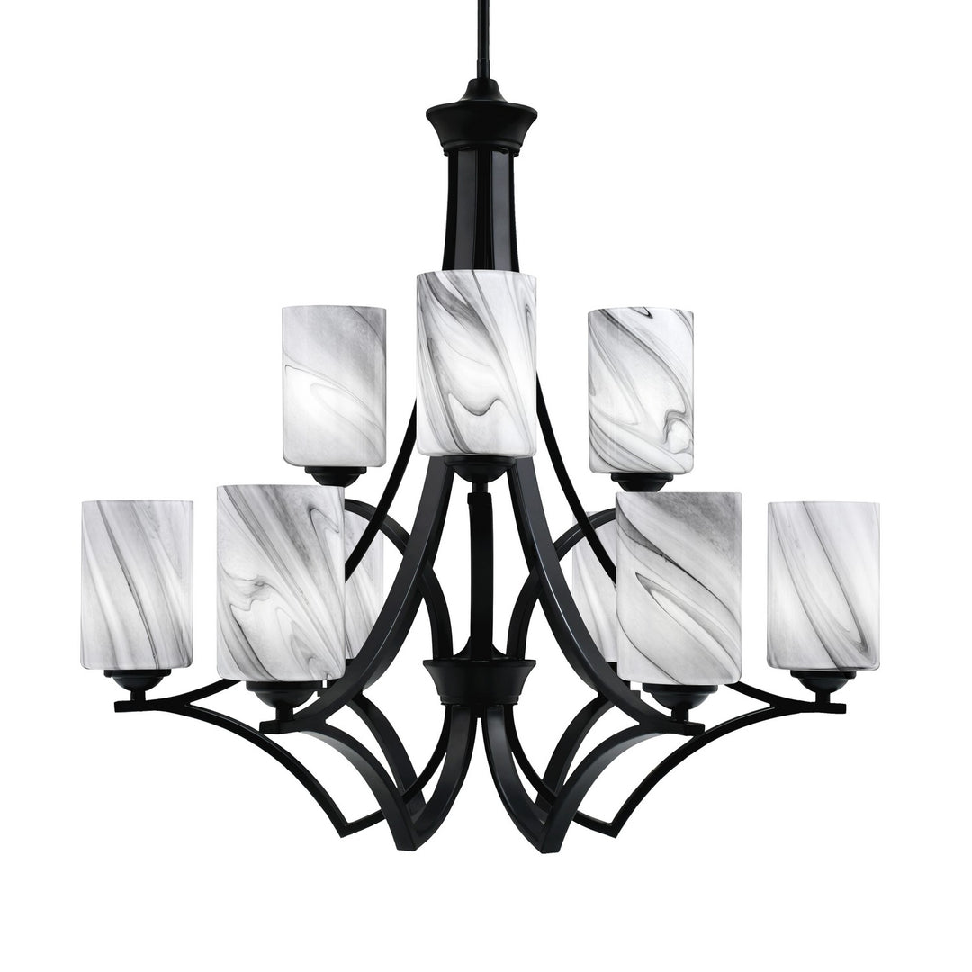 Toltec Zilo 569-MB-3009 Chandelier Light - Matte Black