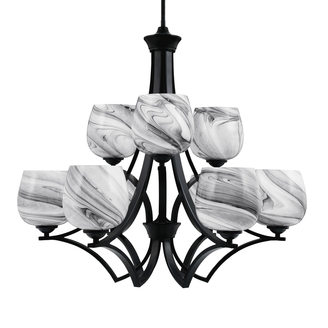 Toltec Zilo 569-MB-4819 Chandelier Light - Matte Black