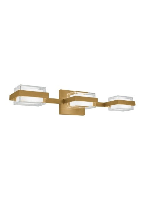 Visual Comfort Modern 700BCKMD3HNB-LED930-277 Bath Vanity Light 23 in. wide - Natural Brass