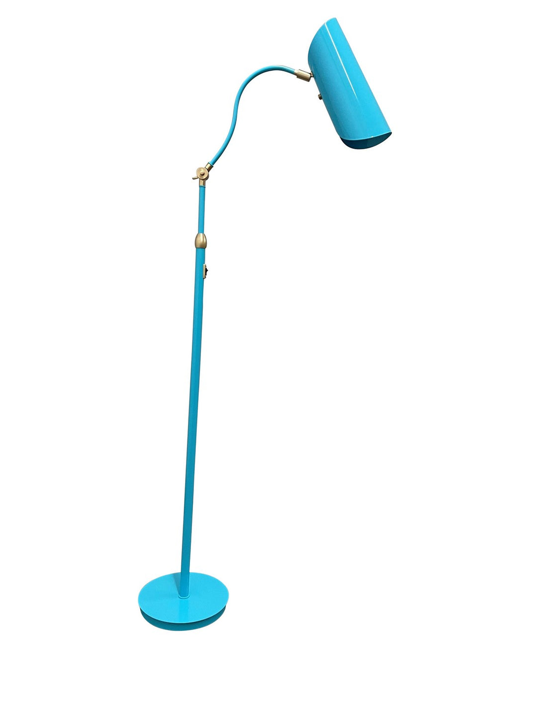 House Of Troy Lighting L300-AZSB  Logan Lamp Azure/Satin Brass