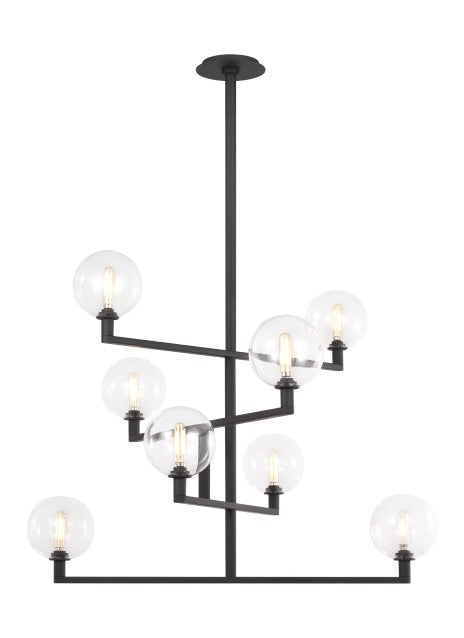 Visual Comfort Modern 700GMBCB Chandelier Light - Nightshade Black