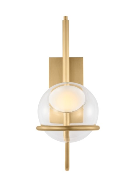 Visual Comfort Modern 700WSCRBY18NB-LED927-277 Wall Light - Natural Brass