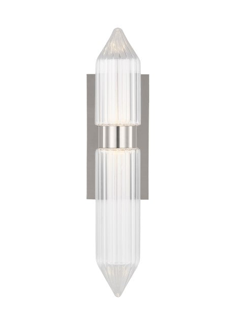 Visual Comfort Modern 700WSLGSN18N-LED927 Bath Vanity Light 5 in. wide - Polished Nickel
