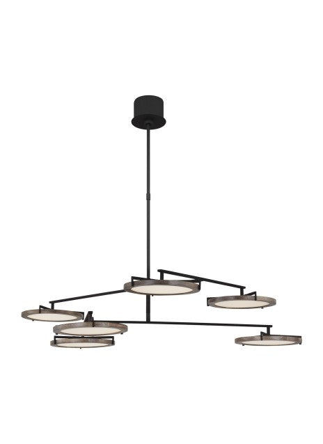 Visual Comfort Modern CDCH17327WOB Chandelier Light - Nightshade Black