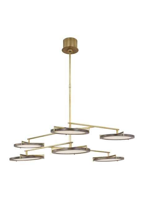 Visual Comfort Modern CDCH17327WONB Chandelier Light - Natural Brass