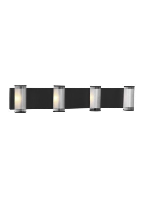 Visual Comfort Modern KWWS10227CB Bath Vanity Light 5 in. wide - Nightshade Black