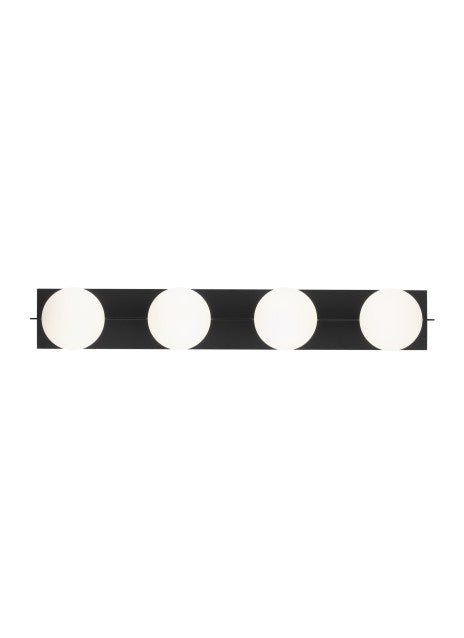 Visual Comfort Modern SLBA123B-L Bath Vanity Light 33 in. wide - Matte Black