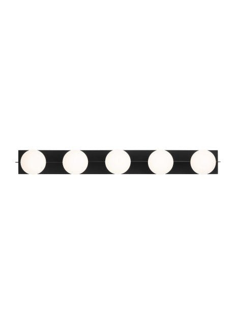 Visual Comfort Modern SLBA124B-L Bath Vanity Light 41 in. wide - Matte Black