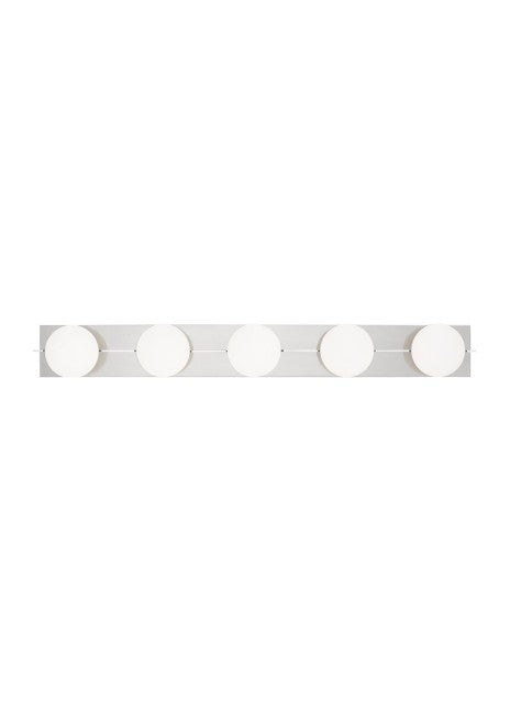 Visual Comfort Modern SLBA124N-L Bath Vanity Light 41 in. wide - Polished Nickel