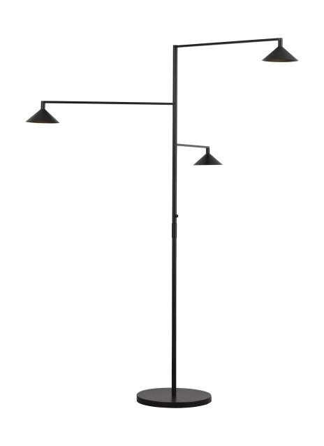Visual Comfort Modern SLOFL26127B  Three Light Outdoor Floor Lamp Outdoor Black