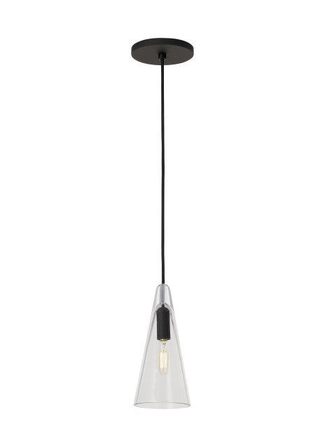 Visual Comfort Modern SLPD281CB-L Pendant Light - Nightshade Black