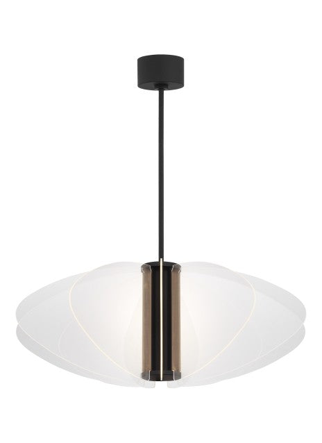 Visual Comfort Modern SLPD28430B Pendant Light - Nightshade Black