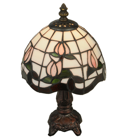 Meyda Tiffany Lighting 132340 Roseborder One Light Mini Lamp Lamp Bronze / Dark