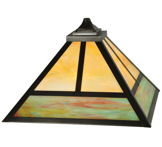 Meyda Tiffany Lighting 132408 T" Mission" Shade Lamp Shade Multicolored