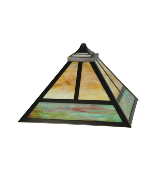 Meyda Tiffany Lighting 132408 T" Mission" Shade Lamp Shade Multicolored