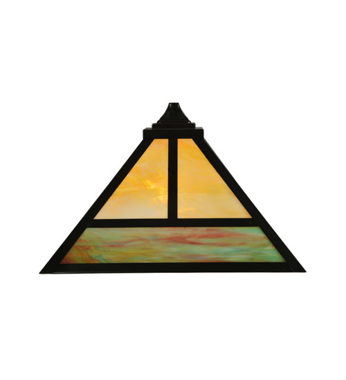 Meyda Tiffany Lighting 132408 T" Mission" Shade Lamp Shade Multicolored