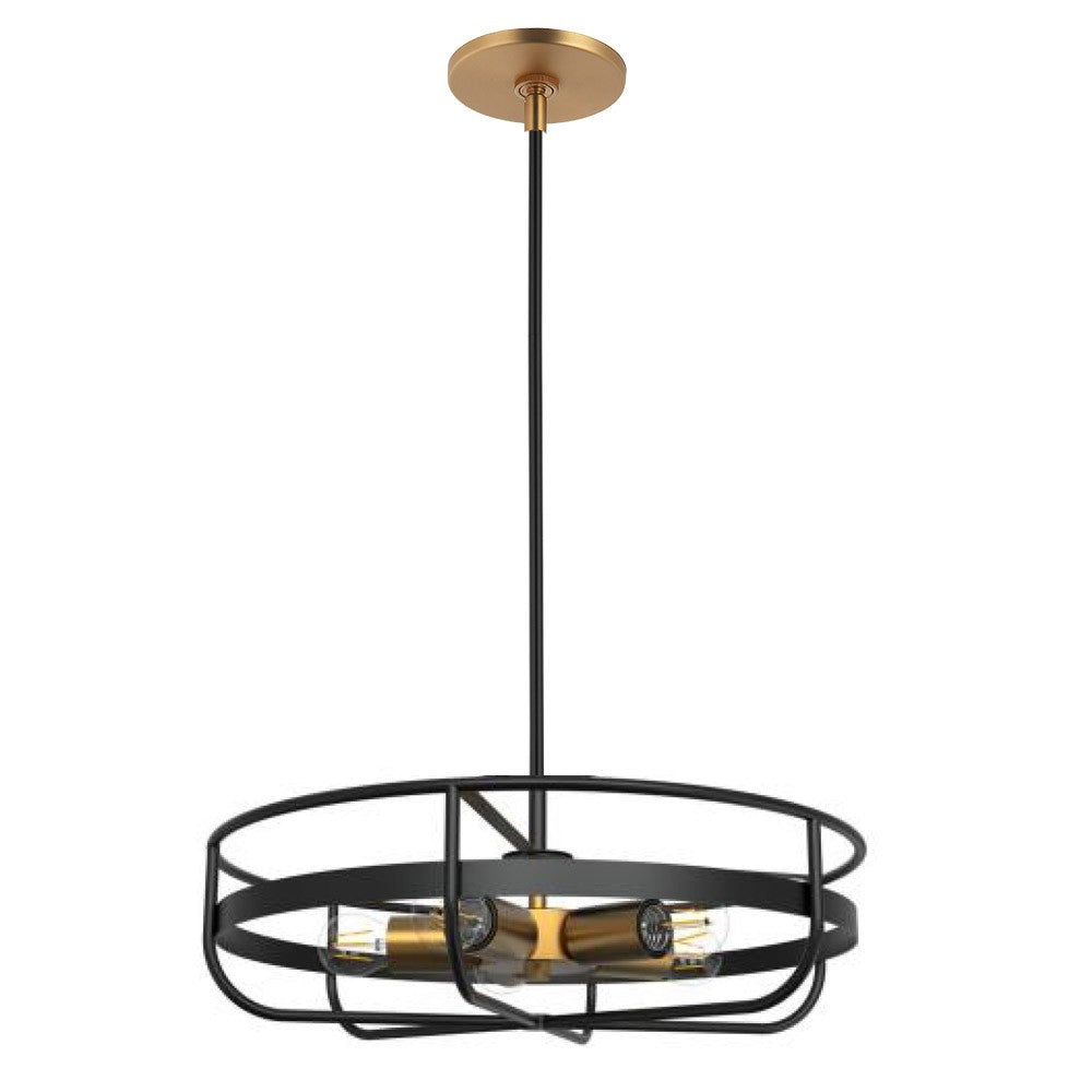 Maxilite Shasta MX 1148-51 Pendant Light - Black/Aged Brass