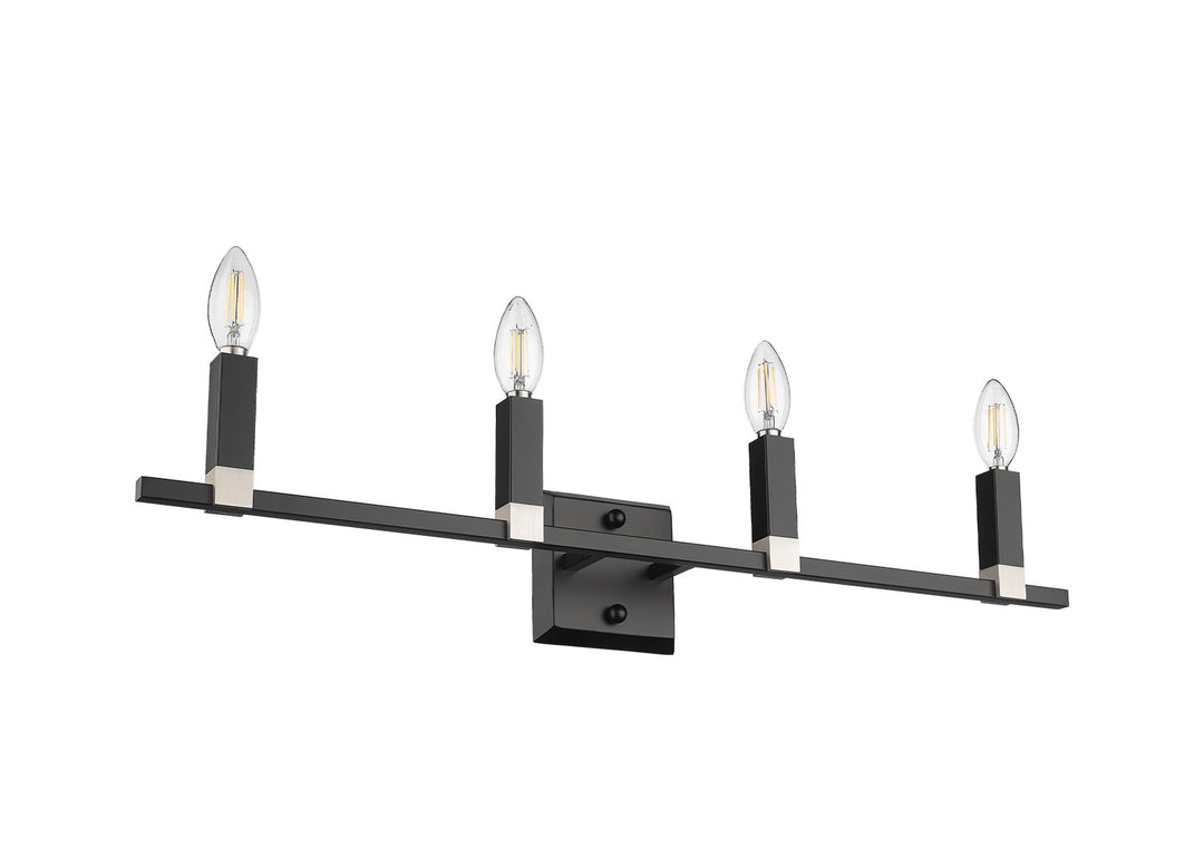 HOMEnhancements Vivio 7-70442 Bath Vanity Light 26 in. wide - Matte Black