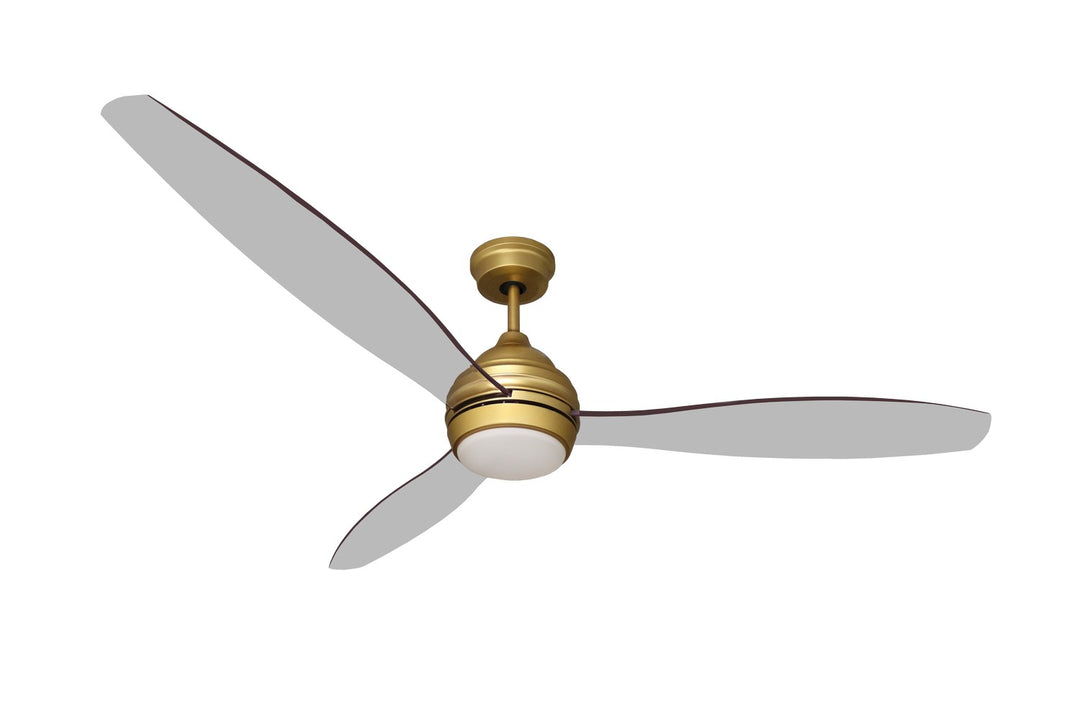 HOMEnhancements Ceiling Fans SUN603 CG3CLR(WC) Ceiling Fan - Champagne Gold, Clear/