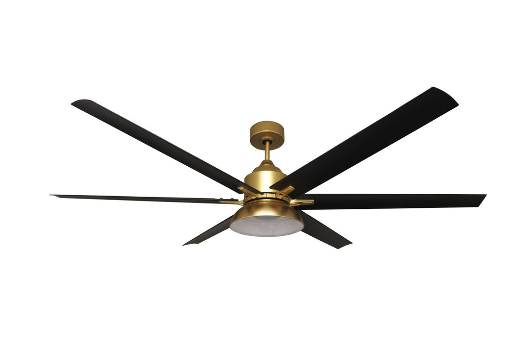 HOMEnhancements Ceiling Fans SUN672D CG6MB(WC) Ceiling Fan - Champagne Gold, Matte Black/