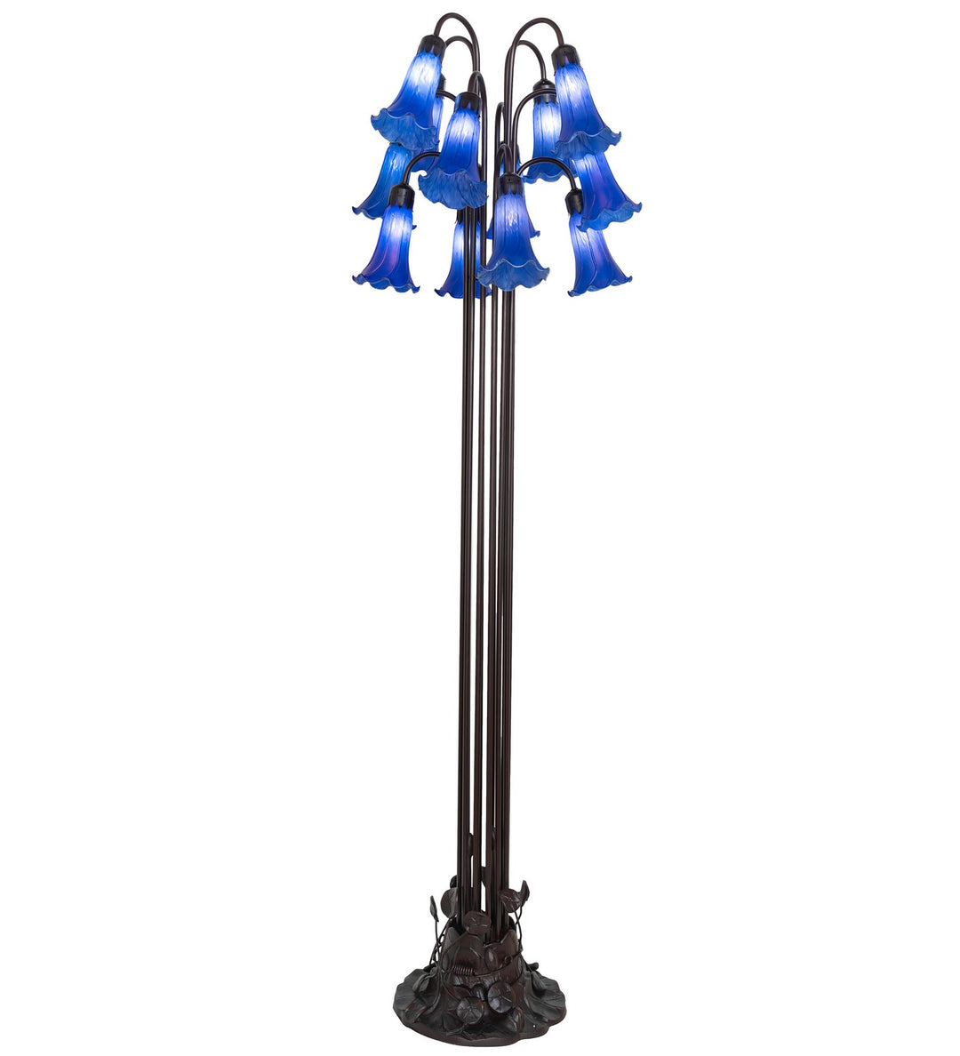 Meyda Tiffany Lighting 15895 Blue 12 Light Floor Lamp Lamp Bronze / Dark