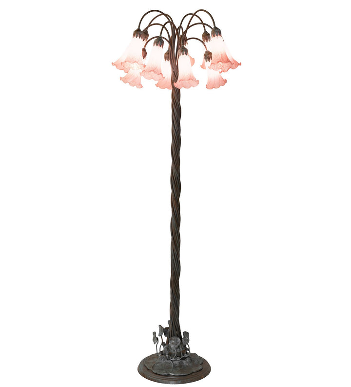 Meyda Tiffany Lighting 18255 Pink 12 Light Floor Lamp Lamp Bronze / Dark