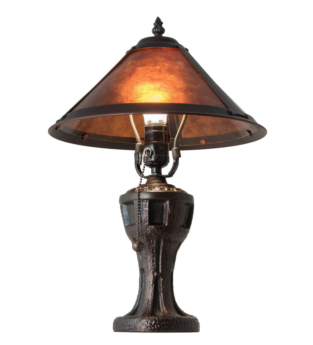 Meyda Tiffany Lighting 224098 Sutter One Light Table Lamp Lamp Bronze / Dark