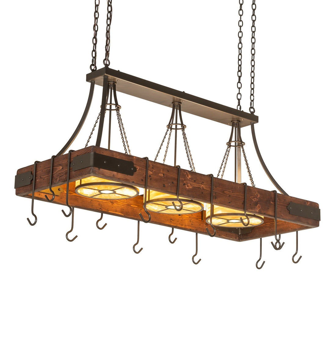 Meyda Tiffany 257727 Pendant Light - Bronze, Natural Wood