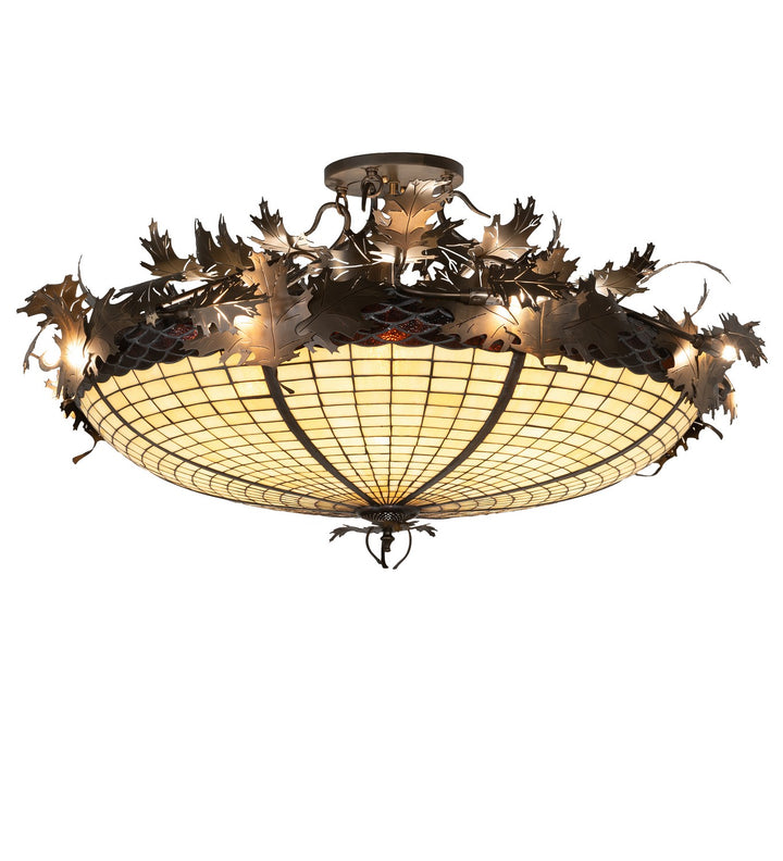 Meyda Tiffany Acorn & Oak Leaf 259480 Ceiling Light - Antique Copper