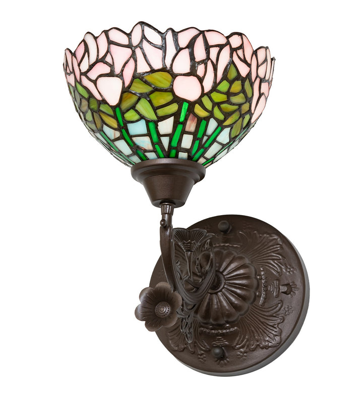 Meyda Tiffany Tiffany Cabbage Rose 264377 Wall Light - Mahogany Bronze