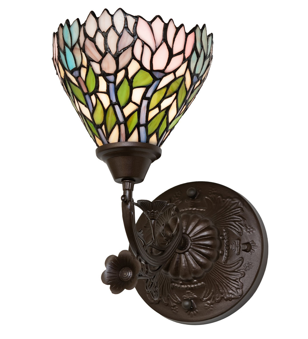 Meyda Tiffany Wisteria 36114 Wall Light - Mahogany Bronze