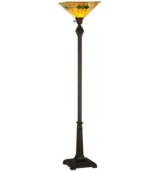 Meyda Tiffany Lighting 132578 Martini Mission One Light Torchiere Lamp Bronze / Dark