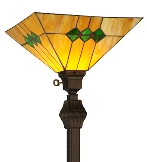 Meyda Tiffany Lighting 132578 Martini Mission One Light Torchiere Lamp Bronze / Dark