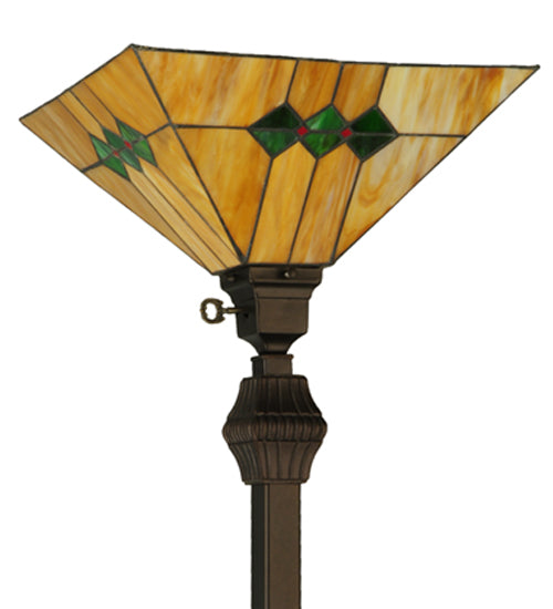 Meyda Tiffany Lighting 132578 Martini Mission One Light Torchiere Lamp Bronze / Dark