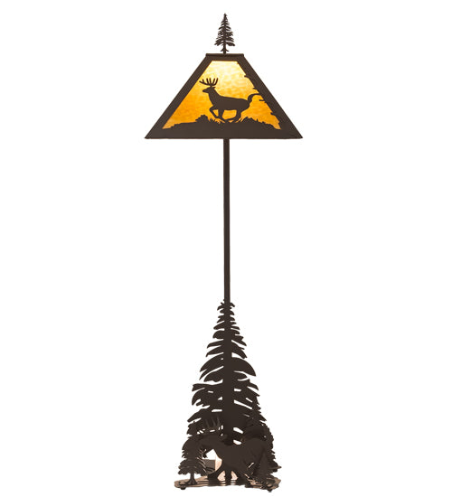 Meyda Tiffany Lighting 13260 Lone Deer Two Light Floor Lamp Lamp Bronze / Dark