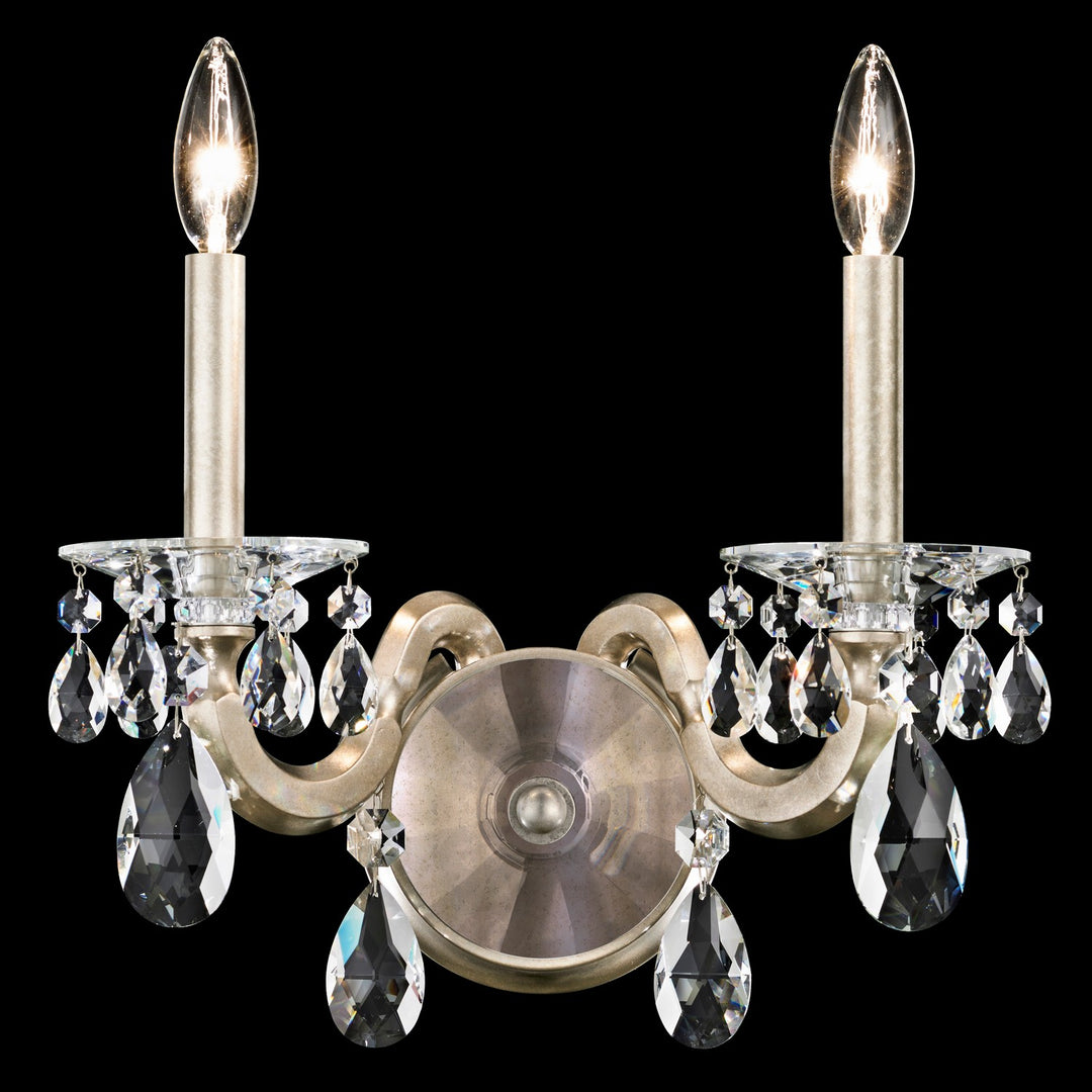 Schonbek San Marco S8602N-48R Wall Sconce Light - Antique Silver