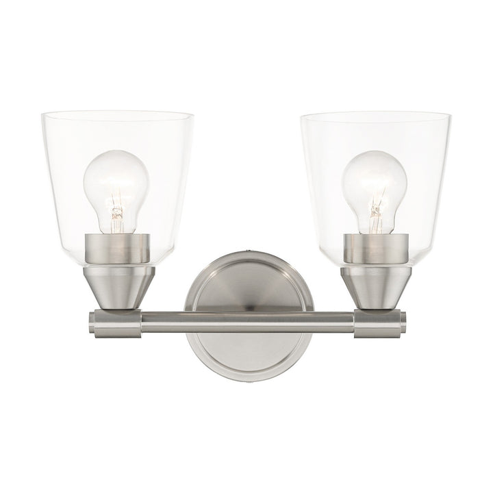 Livex Catania 16782-91 Bath Vanity Light 14 in. wide - Brushed Nickel