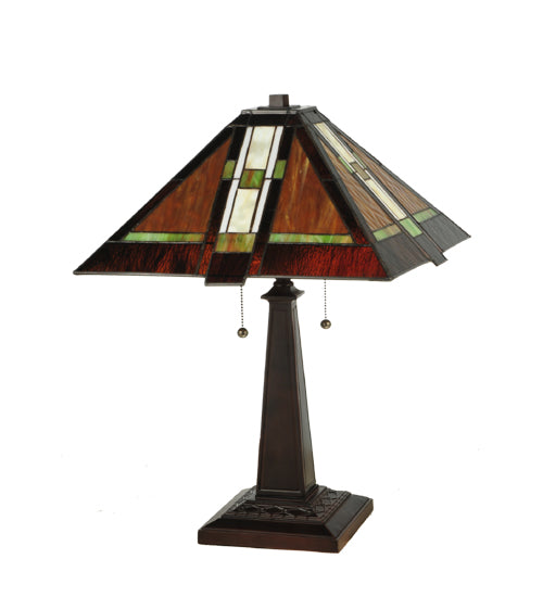 Meyda Tiffany Lighting 132673 Montana Mission Two Light Table Lamp Lamp Bronze / Dark