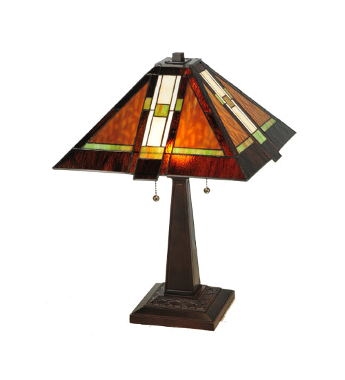 Meyda Tiffany Lighting 132673 Montana Mission Two Light Table Lamp Lamp Bronze / Dark