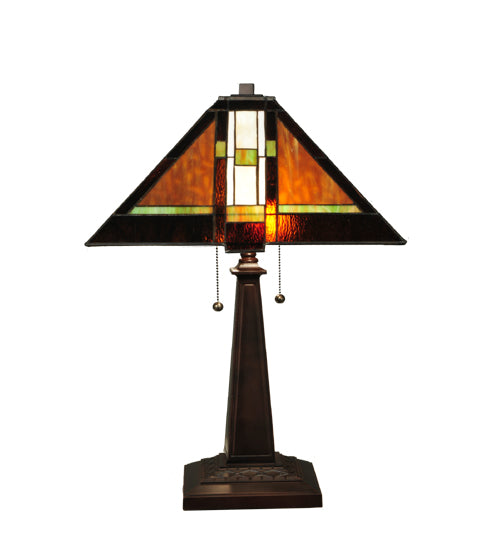 Meyda Tiffany Lighting 132673 Montana Mission Two Light Table Lamp Lamp Bronze / Dark