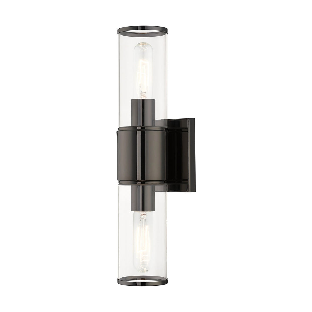 Livex Quincy 17142-46 Wall Sconce Light - Black Chrome