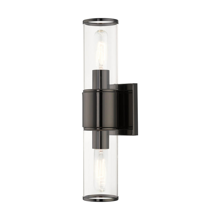 Livex Quincy 17142-46 Wall Sconce Light - Black Chrome