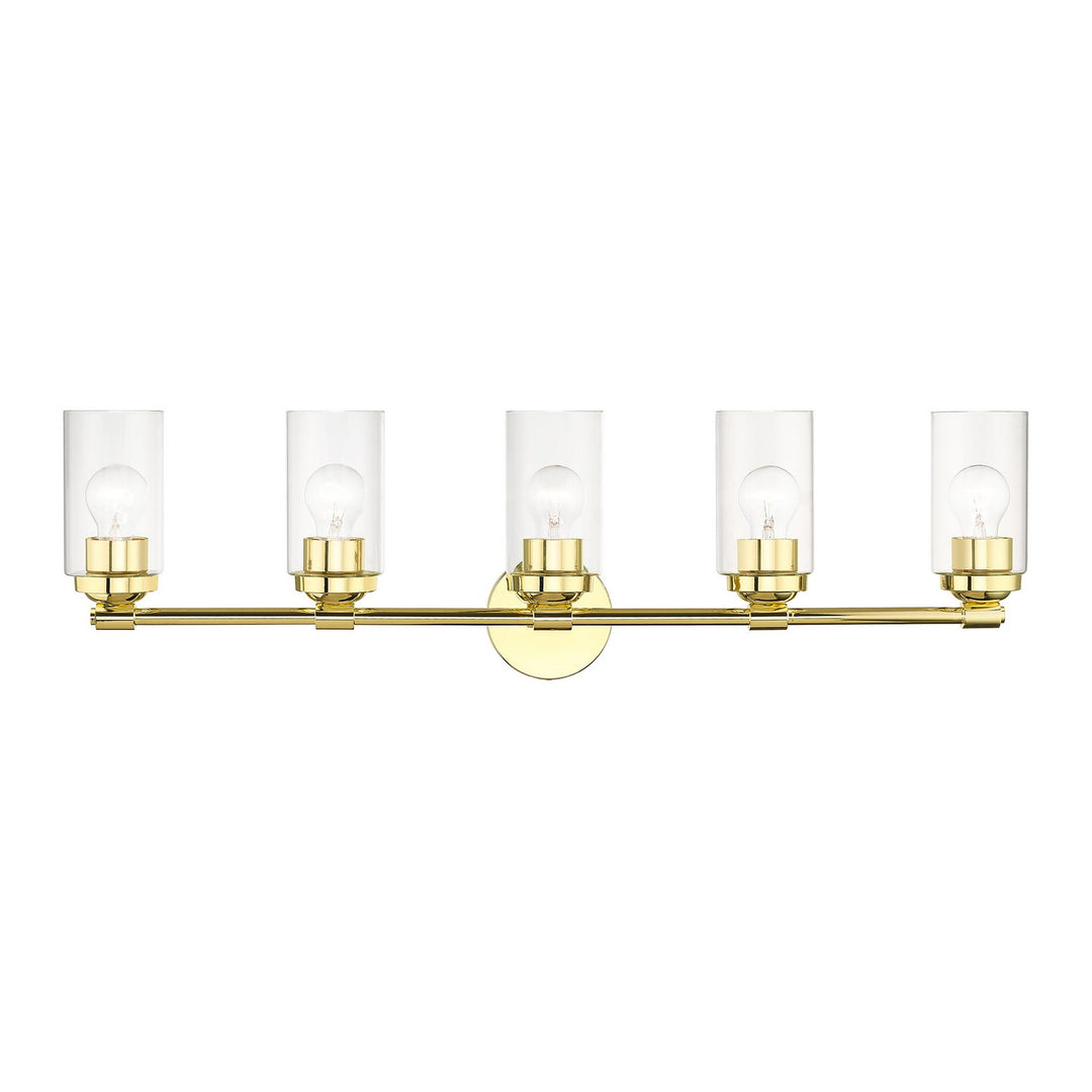 Livex Whittier 18085-02 Bath Vanity Light 35 in. wide - Polished Brass