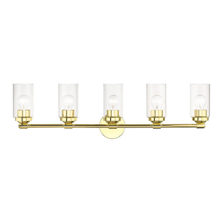 Livex Whittier 18085-02 Bath Vanity Light 35 in. wide - Polished Brass