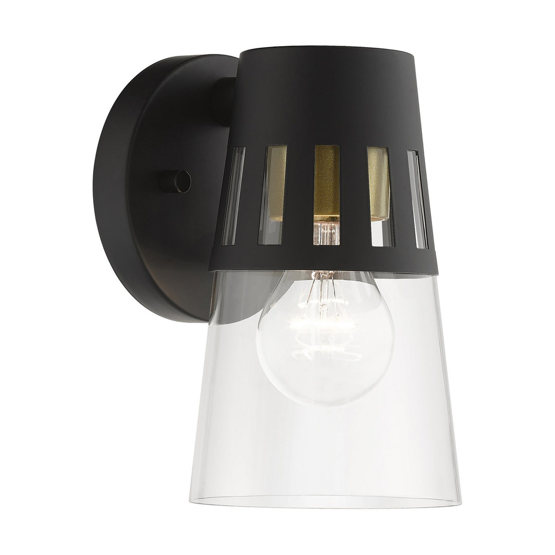 Livex Lighting 27971-04 Modern Covington Outdoor Black With Soft Gold