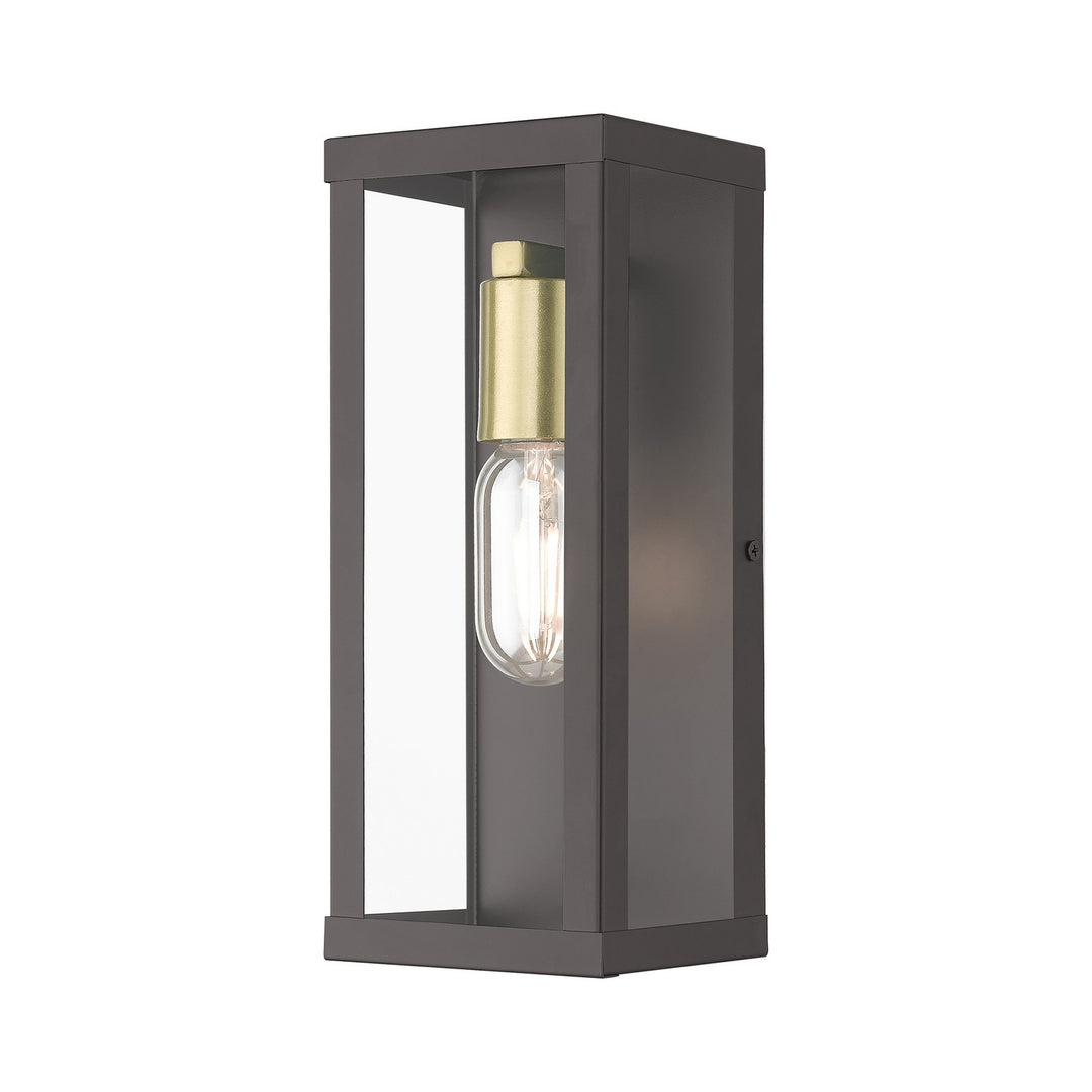 Livex Lighting 28032-07  Gaffney Outdoor Bronze With Antique Gold