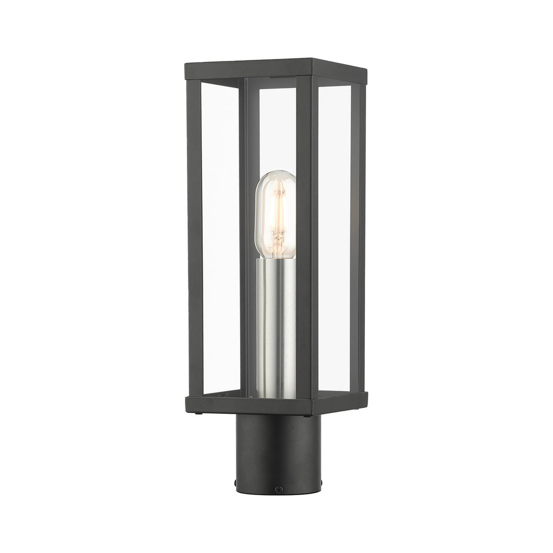 Livex Lighting 28034-04  Gaffney Outdoor Black With Brushed Nickel